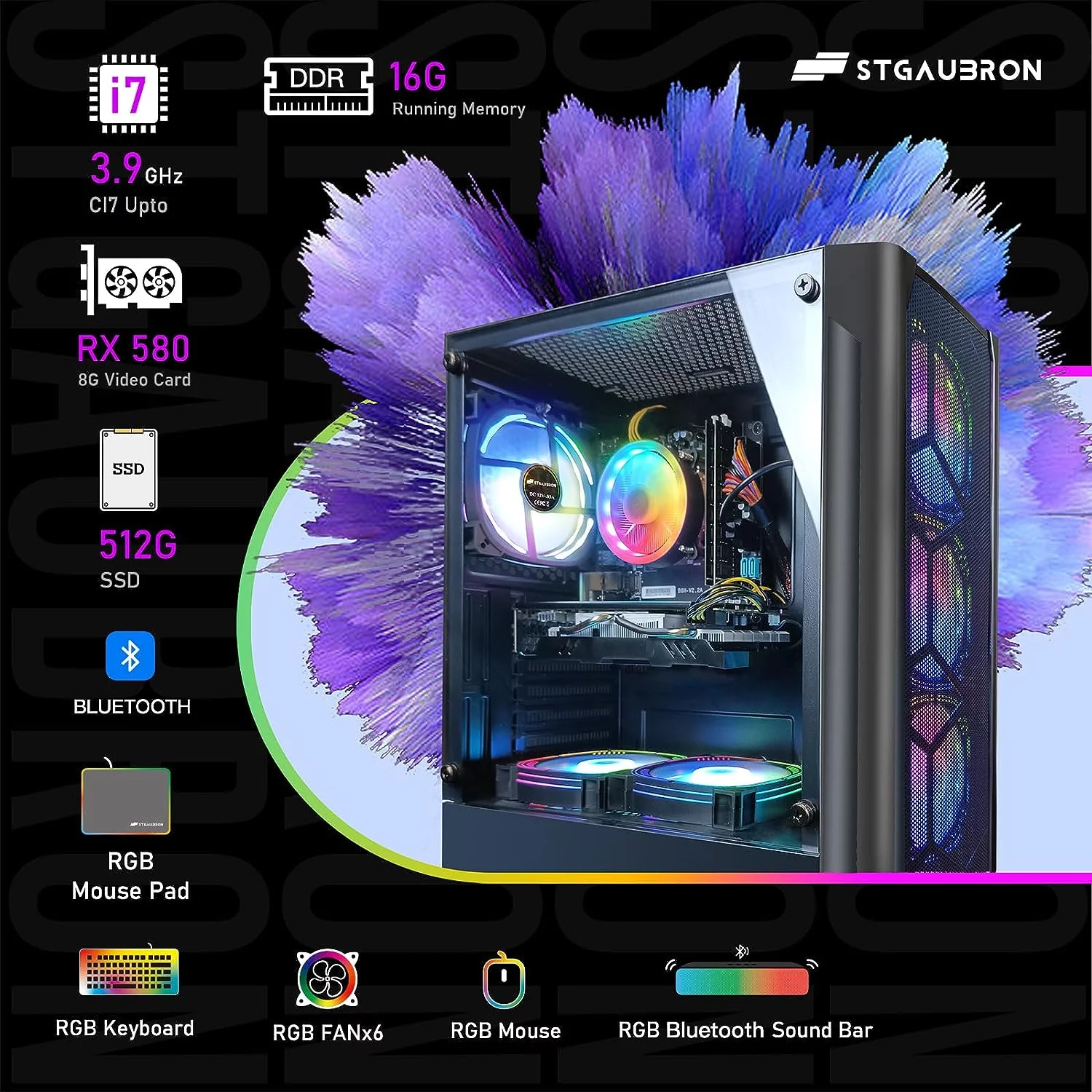 STGAubron Gaming Desktop PC