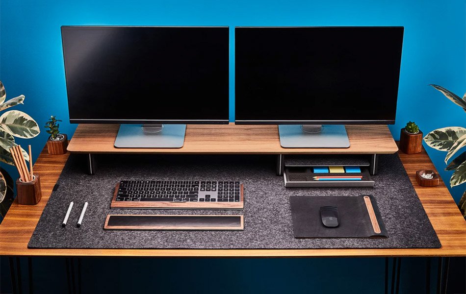 Desk Mats and Mouse Pads with Cable Management