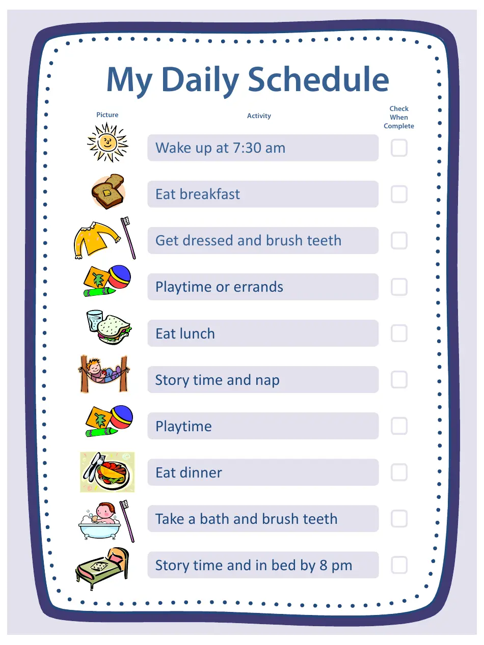 Set a Schedule